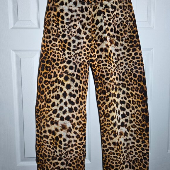 ZARA FLOCKED ANIMAL PRINT PANTS ZW COLLECTION LIMITED EDITION - Picture 6 of 6